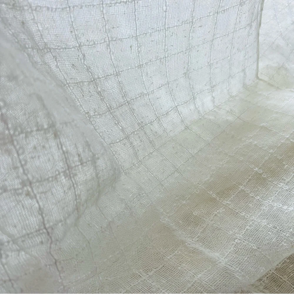 Vintage From 1960’s Elwin White Scarf 70”x18”.
